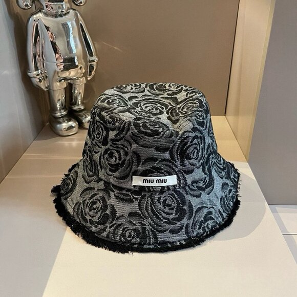 Miu Miu Denim Bucket Hat | Size 57cm | Classic Blue | Fisherman Style main image 4